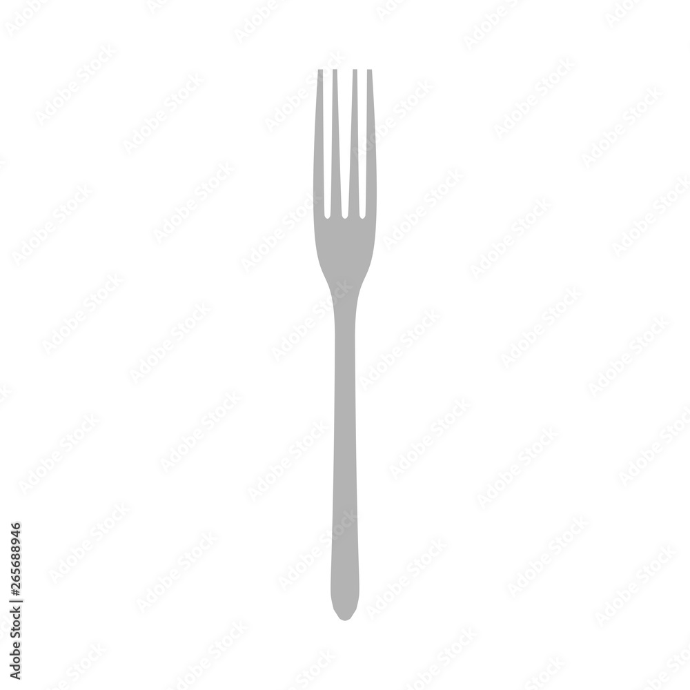 Fork equipment dishware tool vector object icon isolated food. Restaurant silverware top view Fork equipment dishware tool vector object icon isolated food. Restaurant silverware top view
