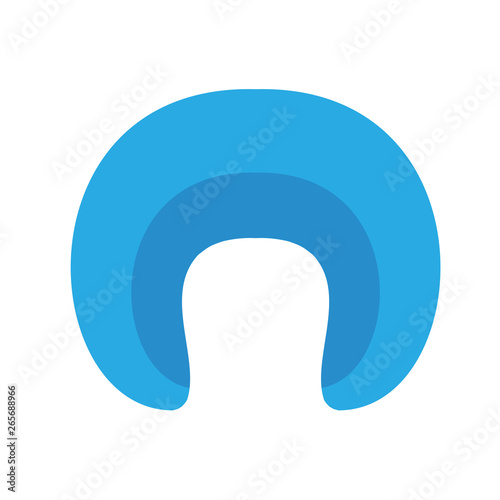 Neck pillow comfortable relax soft care vector icon. Healthy orthopedic plane support