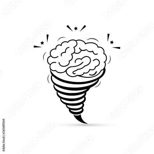 Brainstorm creative idea concept, vector illustration.
