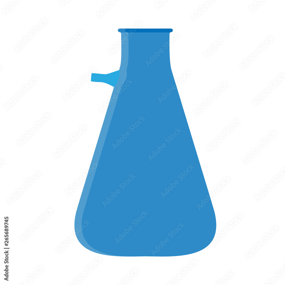 Beaker flask education sign vector icon. Discovery lab development solution test glass equipment Beaker flask education sign vector icon. Discovery lab development solution test glass equipment