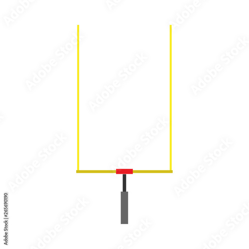 Football goalpost equipment vector icon design. Championship play tournament soccer board stadium front view