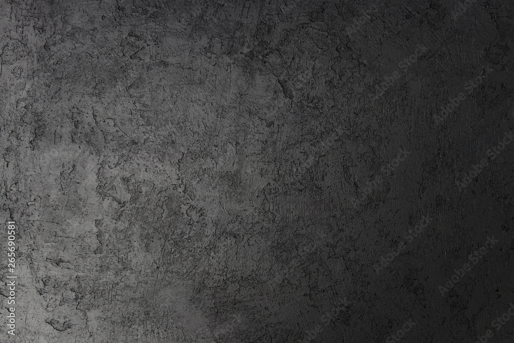 Fototapeta premium Background texture painted black concrete wall