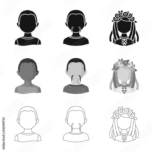 Vector illustration of imitator and resident logo. Collection of imitator and culture stock vector illustration.