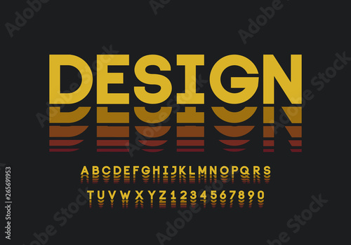 Creative alphabet and numbers. Eps10 vector.