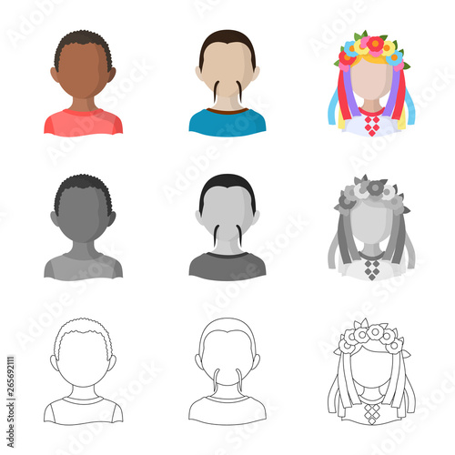 Vector design of imitator and resident sign. Collection of imitator and culture vector icon for stock.