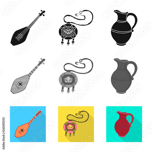Vector illustration of culture and sightseeing logo. Set of culture and originality stock vector illustration.