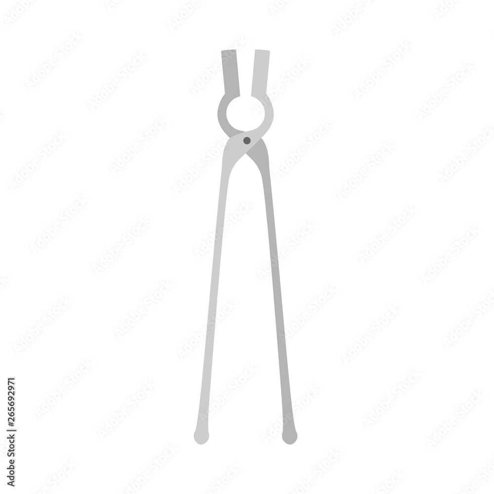 Tongs sign flat equipment element home utensils bbq vector icon. Kitchen grill hand spatula tool old Tongs sign flat equipment element home utensils bbq vector icon. Kitchen grill hand spatula tool old