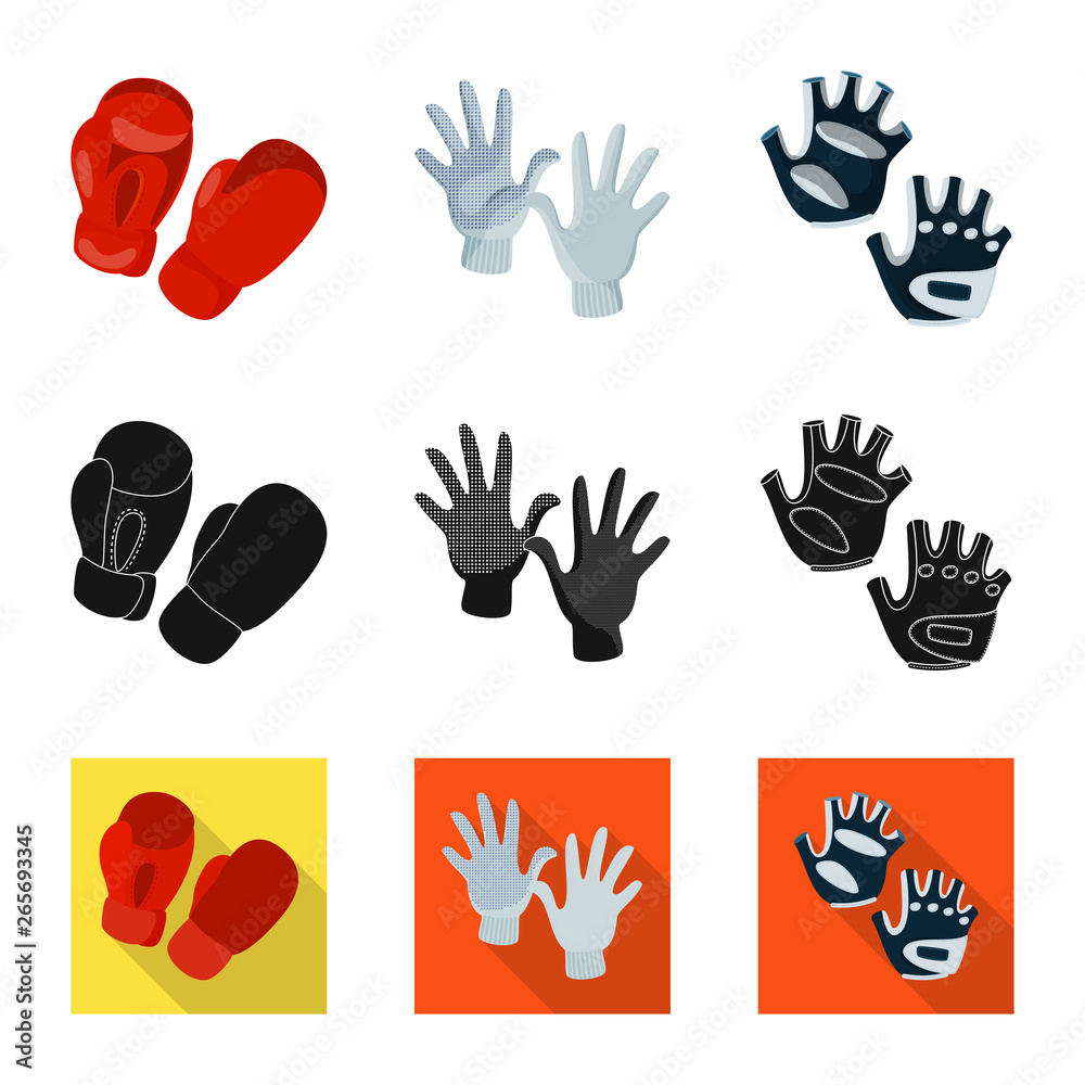 Fototapeta premium Isolated object of silhouette and safety logo. Set of silhouette and comfort vector icon for stock.
