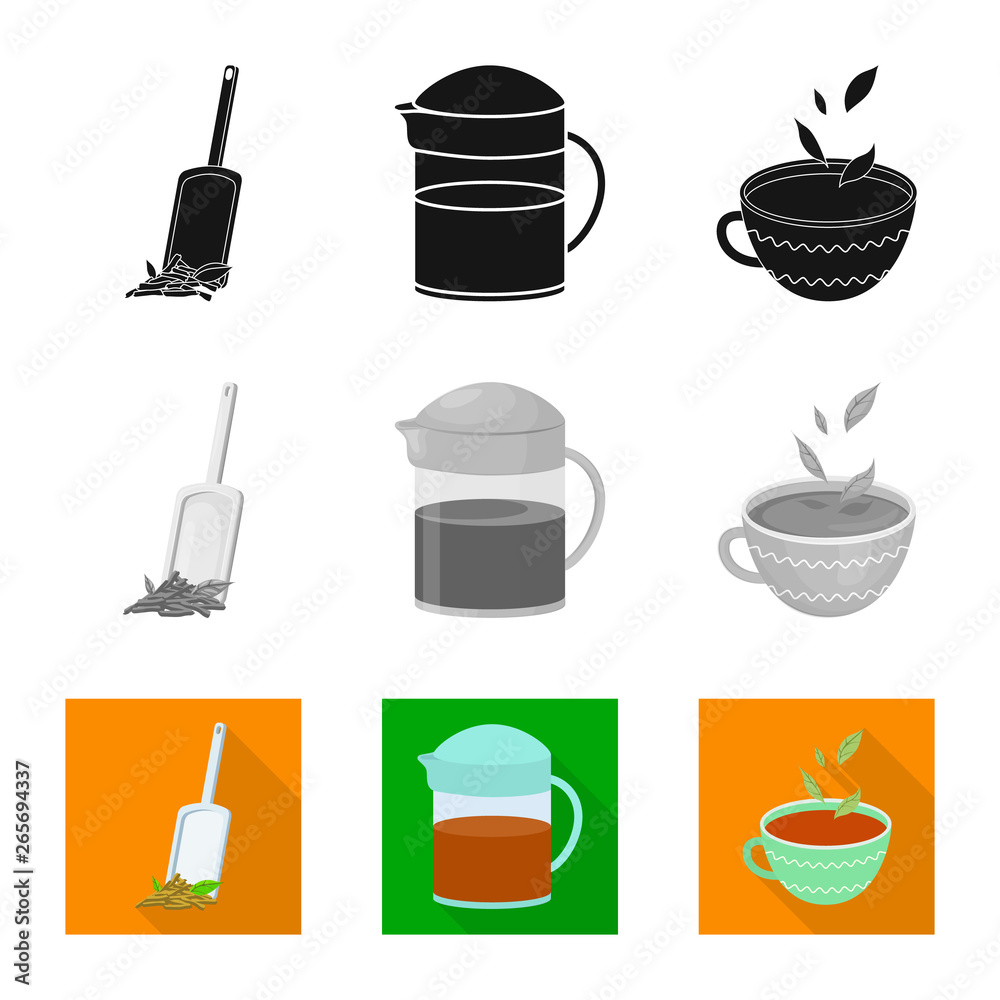 Vector design of healthy and floral  sign. Collection of healthy and gradient stock symbol for web.