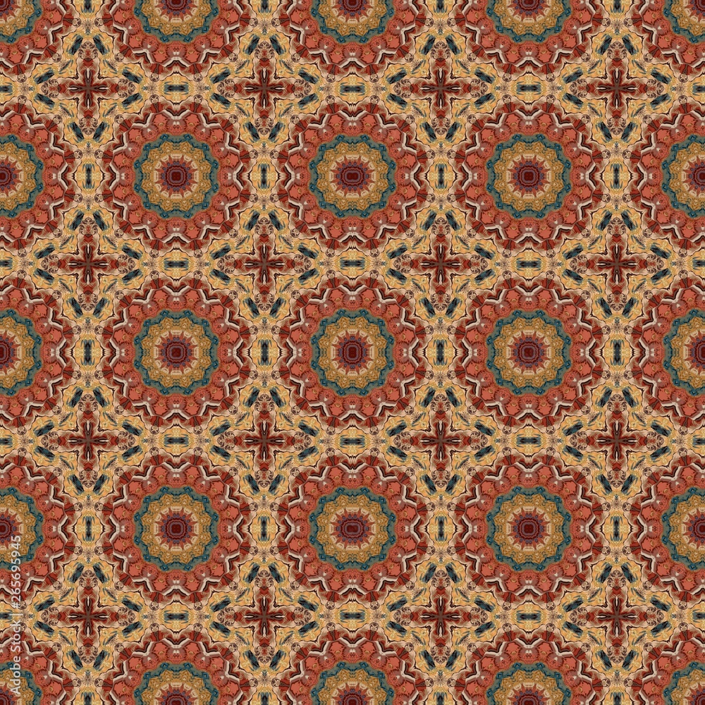 seamless wallpaper pattern with sienna, dark slate gray and burly wood colors. can be used for cards, posters, banner or texture fasion design