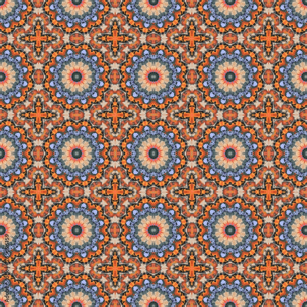 seamless wallpaper pattern with indian red, peru and dark slate gray colors. can be used for cards, posters, banner or texture fasion design