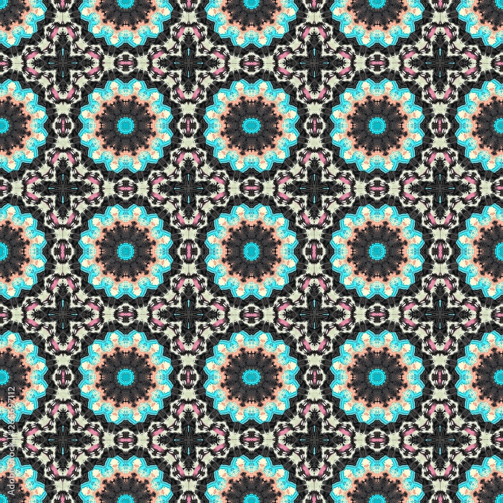abstract floral wheat, dark slate gray and medium turquoise color pattern. seamless decorative backdrop for banner, cards, poster or creative fasion design