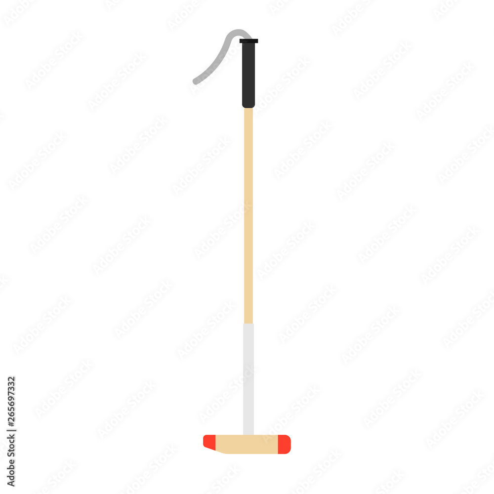 Polo mallet horse sport game vector icon. Club equestrian wooden stick jockey. Equipment element sign Polo mallet horse sport game vector icon. Club equestrian wooden stick jockey. Equipment element sign