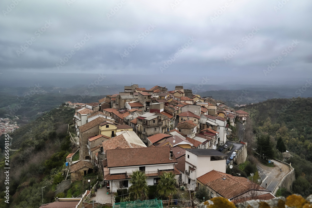 Mountain village in the Calabrian hinterland, Italy.