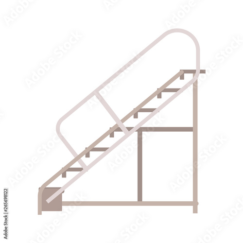 Ladder vector flat equipment tool icon step. Development repair simple worker construction climb.  High stepladder