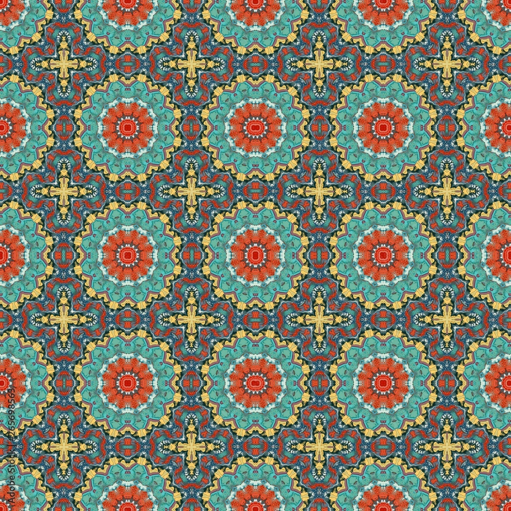 abstract teal blue, dark salmon and medium aqua marine seamless pattern. can be used for wallpaper, poster, banner or texture design