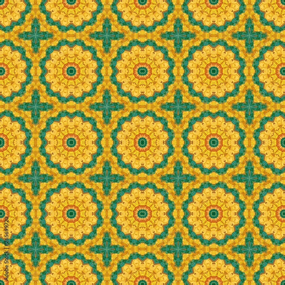abstract sea green, pastel orange and saddle brown seamless pattern. can be used for wallpaper, poster, banner or texture design