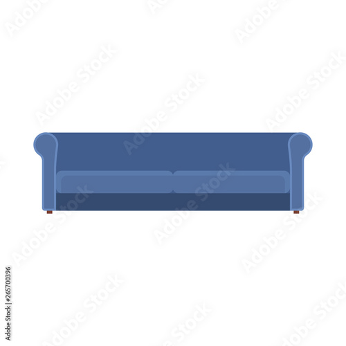 Couch sofa illustration furniture vector icon. Interior home living room style. Relax flat cozy seat. Fashion settee graphic divan