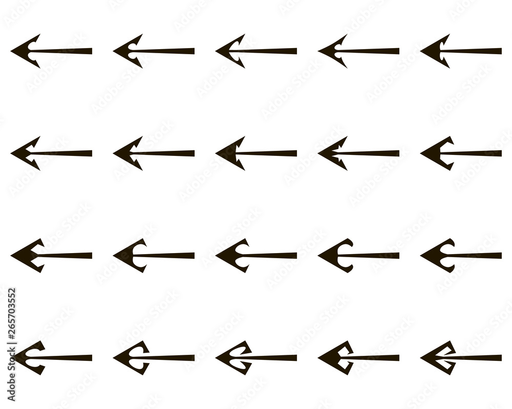a group of simple elegant arrows for web design a group of simple elegant arrows for web design