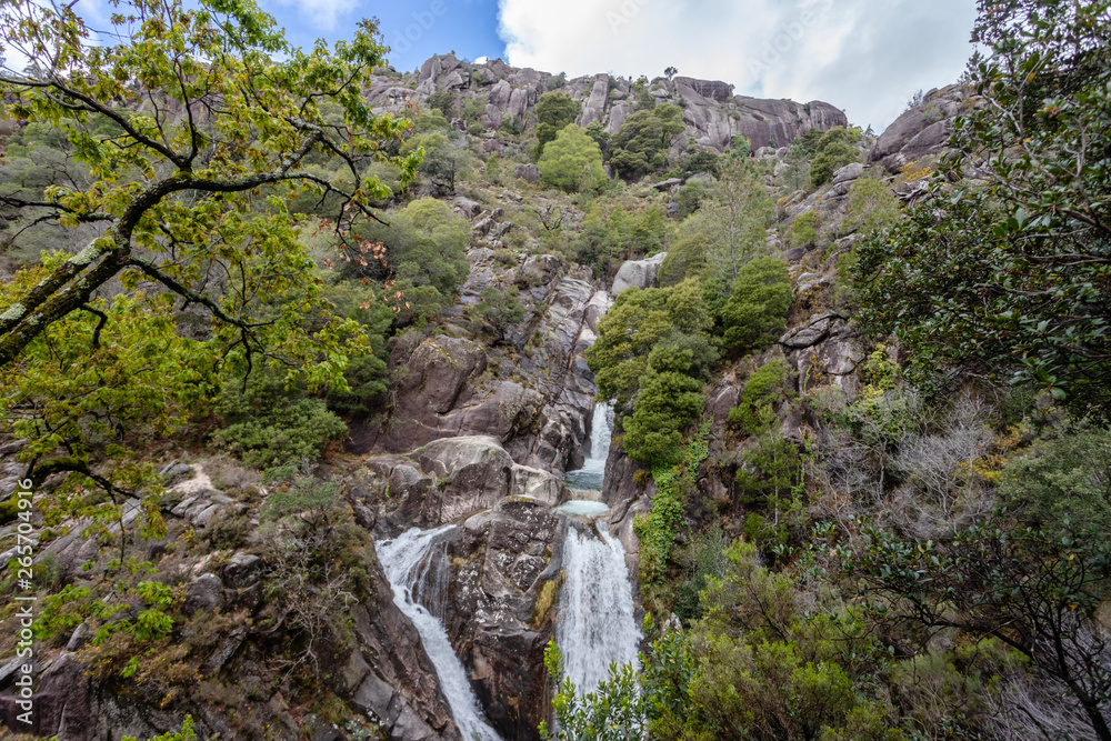 View of waterfall of Arado on Peneda Geres National Park, Portugal.