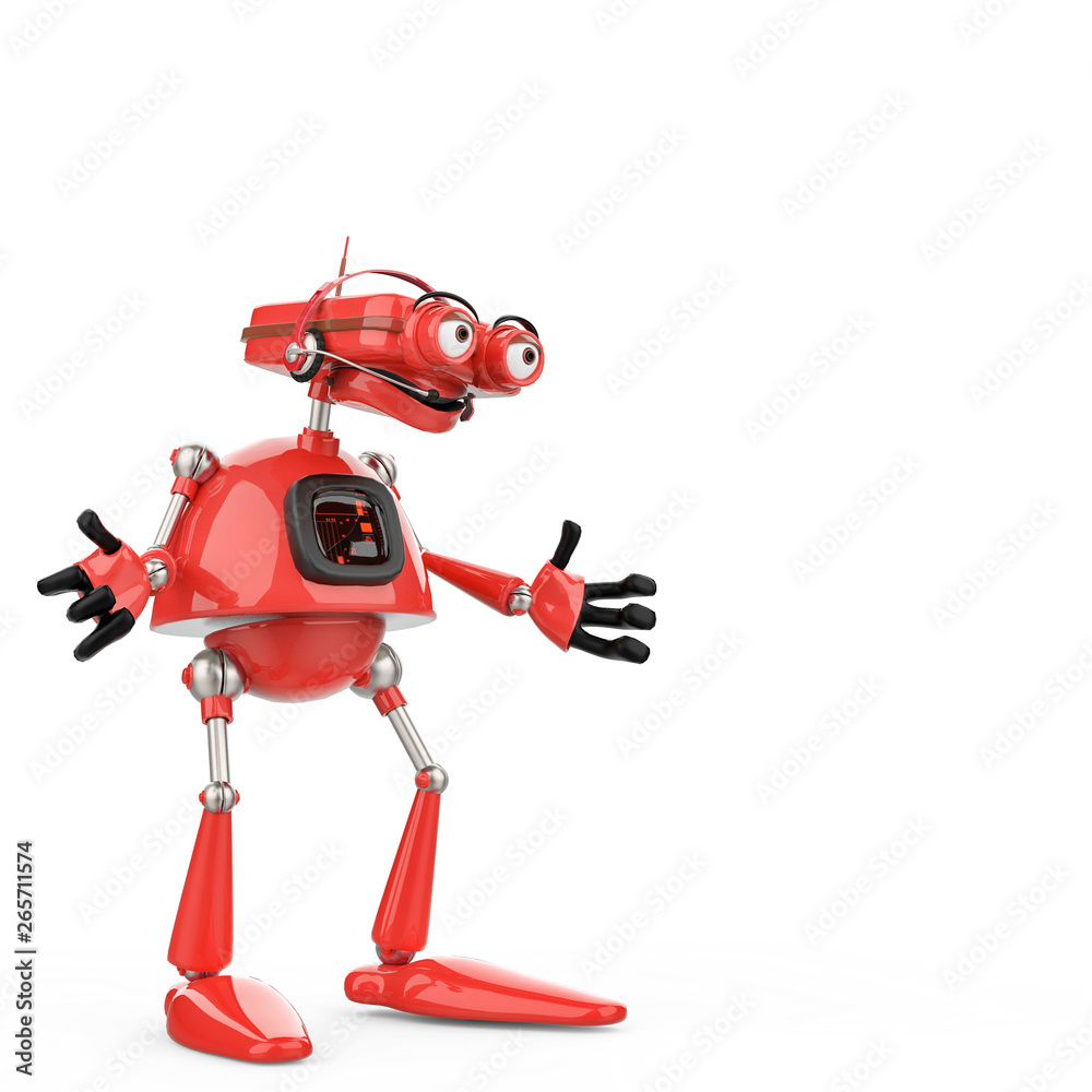 Fototapeta premium vintage robot in a white background