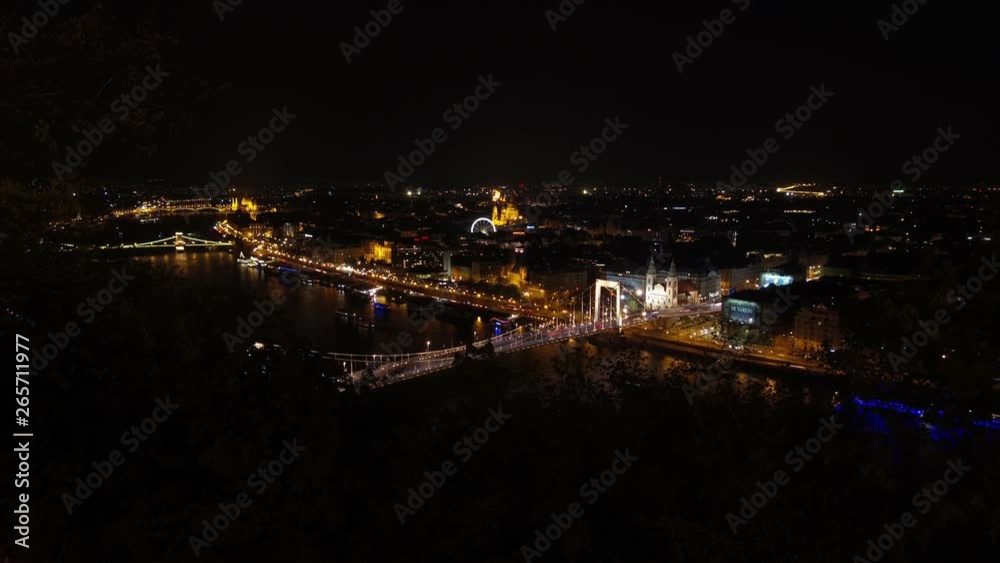 Time lapse of the teeming downtown of Budapest in the evening, view from the Gellert Hill. Time lapse of the teeming downtown of Budapest in the evening, view from the Gellert Hill.