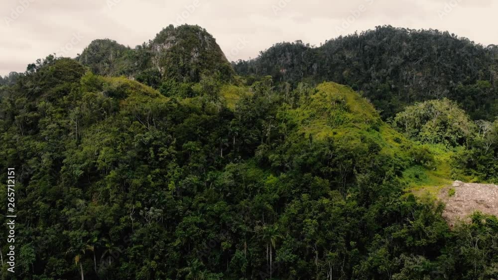 4K aerial shot @ 25P el Karso Mountains in Utuado, Puerto Rico.