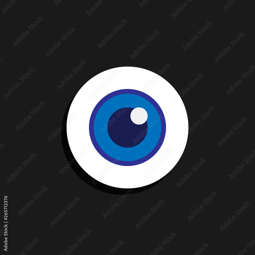 Eye icon illustration. Flat design style. Modern style eye sign for vision, looking and surveillance. Eye icon illustration. Flat design style. Modern style eye sign for vision, looking and surveillance.