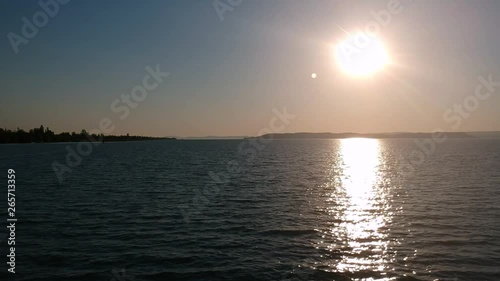 Bouy at the middle of the lake Balaton, Hungary Siofok Recorded with a Dji drone 1080p photo