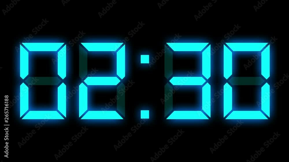Digital clock timer full 24h time-lapse - motion graphics Digital clock timer full 24h time-lapse - motion graphics