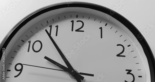 A short time lapse of a clock face