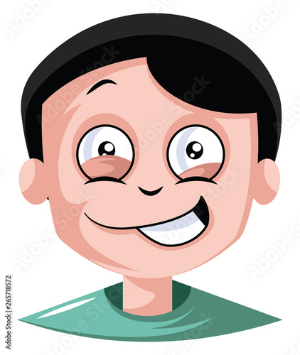 Little boy being very naughty illustration vector on white background