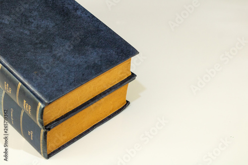 white background with books
