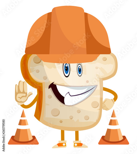 Toast with hat illustration vector on white background