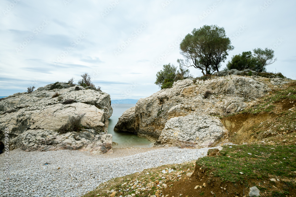Small bay of Sveti Blaz on a cloudy day in spring Small bay of Sveti Blaz on a cloudy day in spring