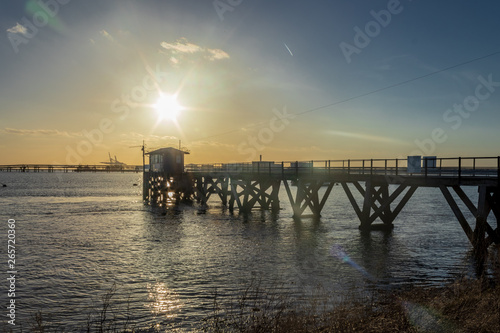 Pier at Holehaven, sunset.