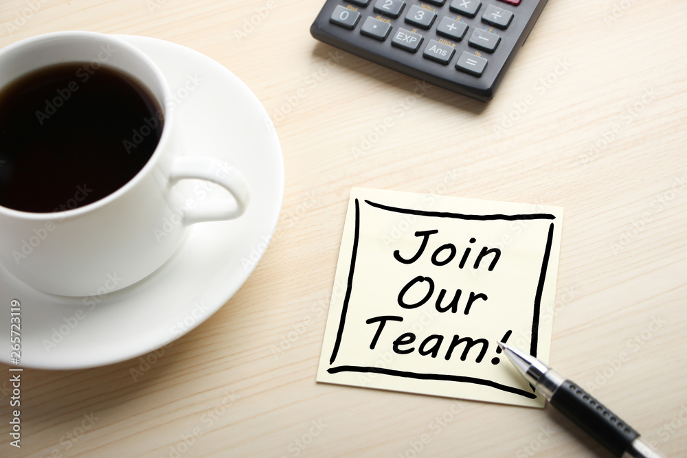 Join Our Team Concept On Sticky Note Join Our Team Concept On Sticky Note