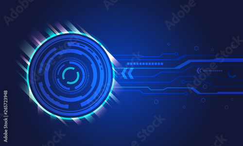 Cyber Digital Blue vector background