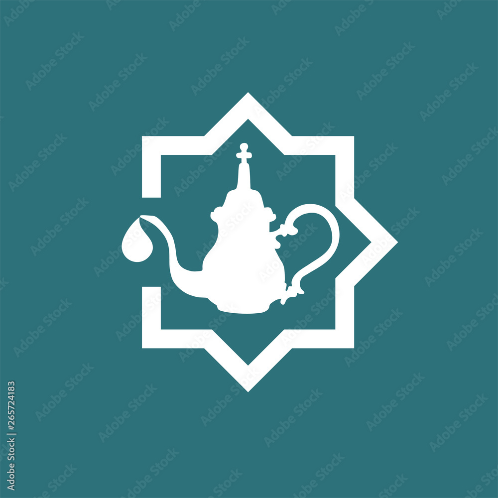Creative design of teapot symbol Creative design of teapot symbol