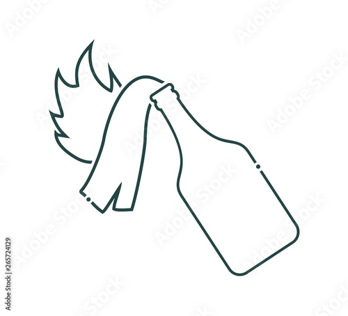 molotov cocktail flat icon