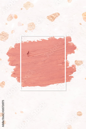 Pink lipstick smudge