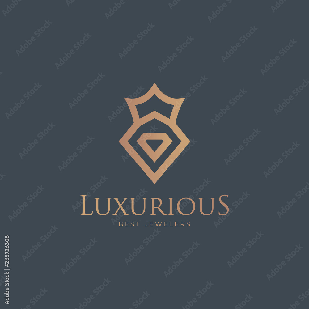 Luxurious Best Jewelers Logo - Vector logo template Luxurious Best Jewelers Logo - Vector logo template