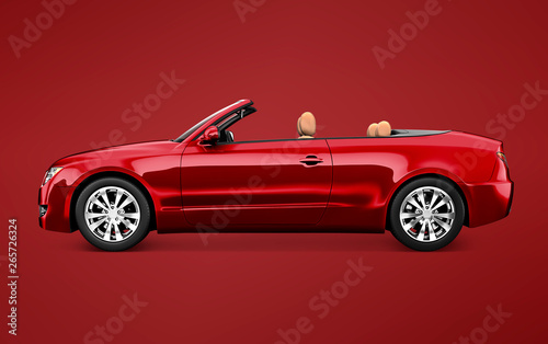 Red convertible car