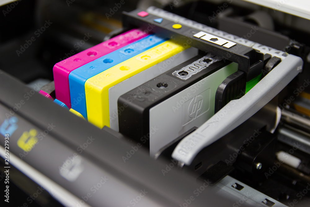 An ink cartridge or inkjet cartridge is a component of an inkjet printer that contains the ink four color