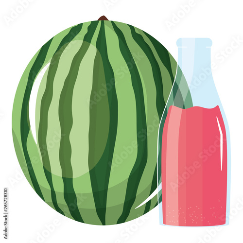 fresh watermelon juice fruit in botttle