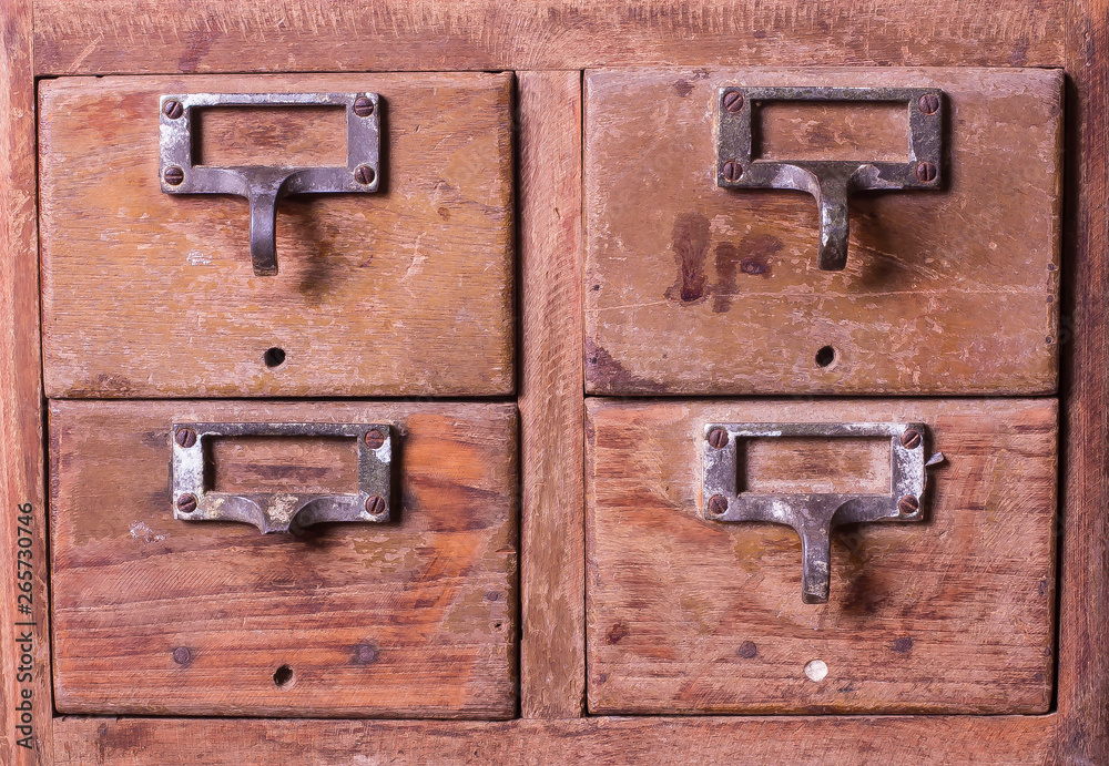 Old wooden drawer