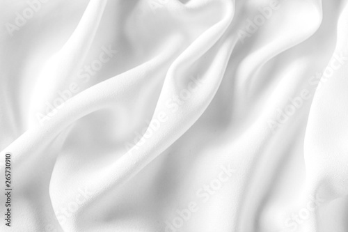 White fabric texture for background and design, beautiful pattern of silk or linen