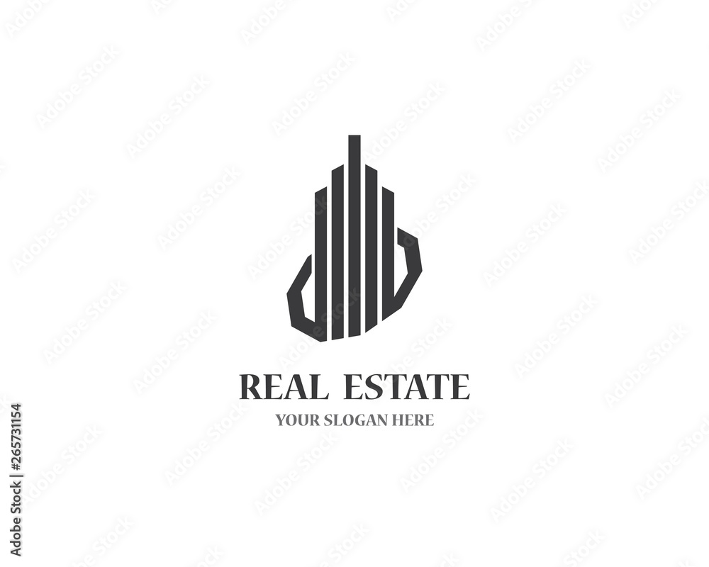 Real estate logo icon illustration