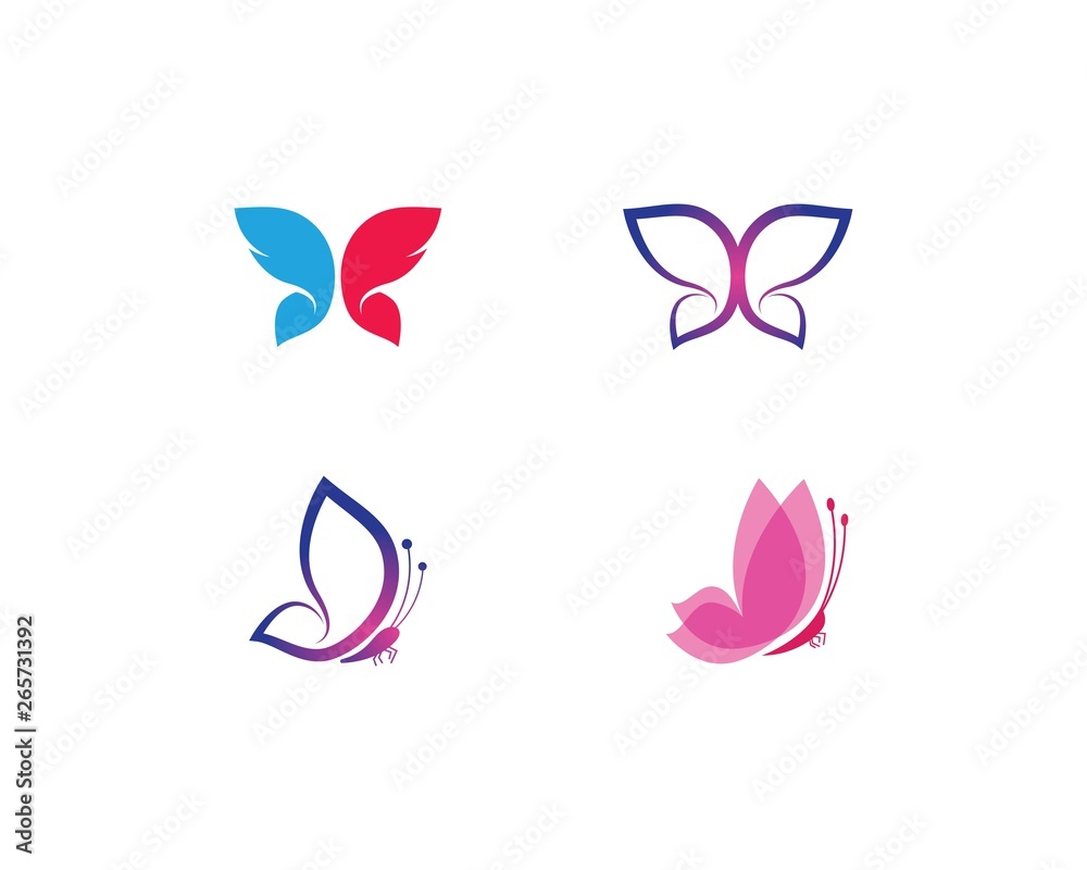 Butterfly logo template vector icon