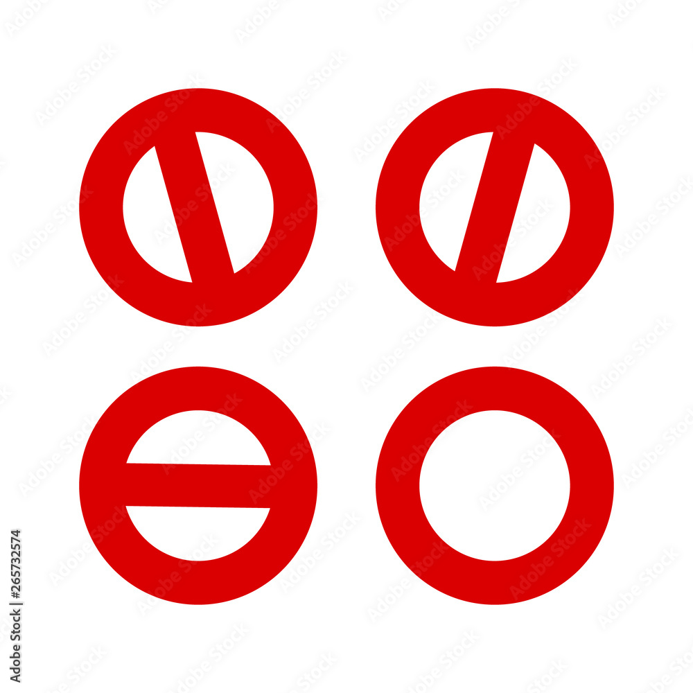 A stop sign is prohibited. Vector illustration on A stop sign is prohibited. Vector illustration on